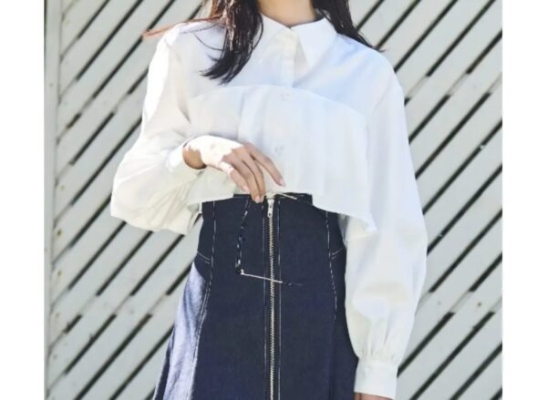 分層design長袖襯衫