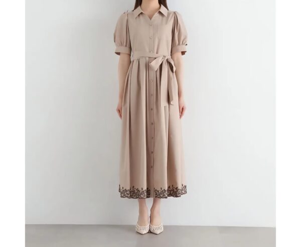 下擺刺繡連身裙